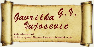 Gavrilka Vujošević vizit kartica